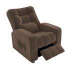 Poltrona Do Papai Clausi 82cm Reclinável Manual Veludo Marrom