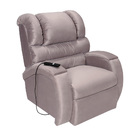 Poltrona Do Papai Com Controle Motorizada Rainha Veludo Rosa