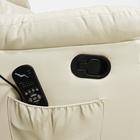 Poltrona Do Papai Com Massagem Argo Manual Retrátil Pu Bege G