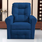 Poltrona Do Papai Core 83cm Reclinável Manual Suede Azul - Sa