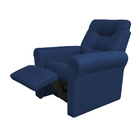 Poltrona Do Papai Core 83cm Reclinável Manual Suede Azul - Sa