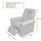 Poltrona Do Papai Core 83cm Reclinável Manual Suede Azul - Sa