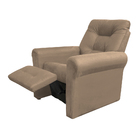 Poltrona Do Papai Core 83cm Reclinável Manual Suede Bege - Sa