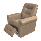 Poltrona Do Papai Core 83cm Reclinável Manual Suede Bege - Sa