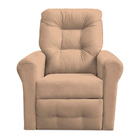 Poltrona Do Papai Core 83cm Reclinável Manual Suede Bege - Sa