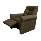 Poltrona Do Papai Core 83cm Reclinável Manual Suede Capuccino