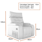 Poltrona Do Papai Cris 84cm Giratória Balanço Reclinável Manu