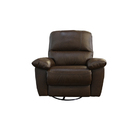 Poltrona Do Papai De Couro Genova Glider Mecânica Marrom Bico