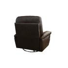 Poltrona Do Papai De Couro Genova Glider Mecânica Marrom Bico