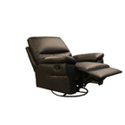 Poltrona Do Papai De Couro Imola Glider Mecânica Preto