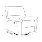 Poltrona Do Papai De Couro Imola Glider Mecânica Preto