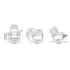 Poltrona Do Papai De Couro Legítimo Reclinável Relax Preto