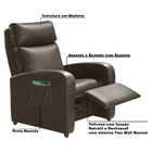 Poltrona Do Papai Decorativa Giorno Pu Sintético Marrom G37 -