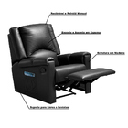 Poltrona Do Papai Decorativa Trigon Pu Sintético Preto G37 -