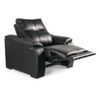 Poltrona Do Papai Em Couro Austin Reclinável Elétrica Preto-