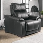 Poltrona Do Papai Em Couro Austin Reclinável Elétrica Preto-