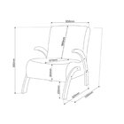 Poltrona Do Papai Em Veludo Pés Em Mdf Garden Bombom