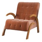 Poltrona Do Papai Em Veludo Pés Em Mdf Garden Terracota