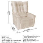 Poltrona Do Papai Império B2y Magazine Reclinável Bege