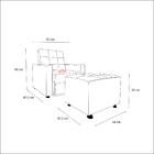 Poltrona Do Papai Kamila Retrátil Com Puff Suede Vermelho