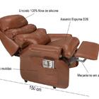 Poltrona Do Papai Mamãe Sala Confortável Reclinável Barão Cor