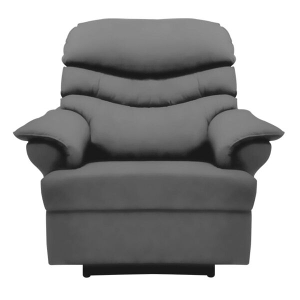 Poltrona Do Papai Manual Reclinável Alana Suede Cinza