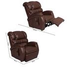 Poltrona Do Papai Motorizada Em Courino Imperatriz Marrom Esc