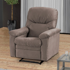 Poltrona Do Papai Ney 83cm Reclinável Manual Veludo Capuccino