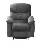 Poltrona Do Papai Ney 83cm Reclinável Manual Veludo Cinza - S