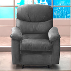 Poltrona Do Papai Ney 83cm Reclinável Manual Veludo Cinza - S