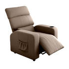 Poltrona Do Papai Noa 80cm Reclinável Manual Veludo Capuccino