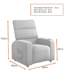 Poltrona Do Papai Noa 80cm Reclinável Manual Veludo Marrom -