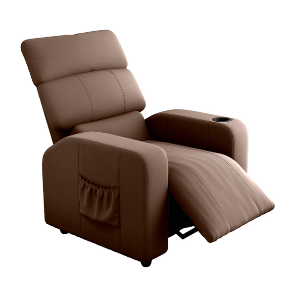 Poltrona Do Papai Noa 80cm Reclinável Manual Veludo Marrom -