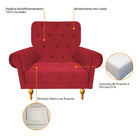 Poltrona Do Papai Noel Suede - Amarena Móveis - Vermelho