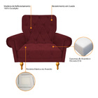 Poltrona Do Papai Noel Suede - Doce Sonho Móveis - Bordô