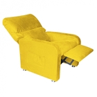 Poltrona Do Papai Reclinável 2 Em 1 Gran Stan Suede Amarelo -
