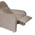 Poltrona Do Papai Reclinável 2 Em 1 Gran Stan Suede Bege - Ah