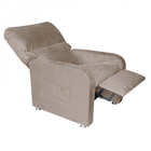 Poltrona Do Papai Reclinável 2 Em 1 Gran Stan Suede Bege - Ah