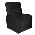 Poltrona Do Papai Reclinável 2 Em 1 Gran Stan Suede Preto - A