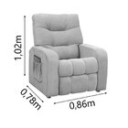 Poltrona Do Papai Reclinável Azera  Azul