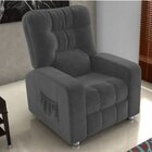 Poltrona Do Papai Reclinável Azera  Cinza