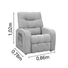 Poltrona Do Papai Reclinável Azera  Cinza