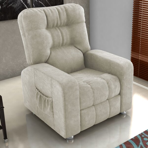 Poltrona Do Papai Reclinável Azera Matrix Pena Bege