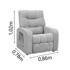 Poltrona Do Papai Reclinável Azera Matrix Pena Bege