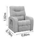 Poltrona Do Papai Reclinável Azera Matrix Preto