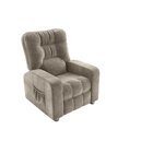 Poltrona Do Papai Reclinável Azera Veludo Maserati Capuccino