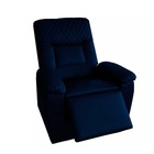 Poltrona Do Papai Reclinável Azul Em Veludo Clyde