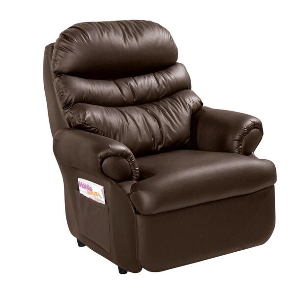 Poltrona Do Papai Reclinável Barão Corano Com Mocho Marrom
