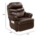 Poltrona Do Papai Reclinável Barão Corano Com Mocho Marrom
