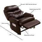 Poltrona Do Papai Reclinável Barão Corano Com Mocho Marrom